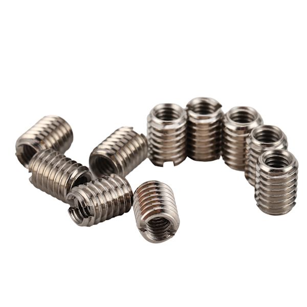 10 st gänginsatser av rostfritt stål Reduktionsmutter invändig gänga M4x0,7 hangänga M6x1,0 med 8 mm längd