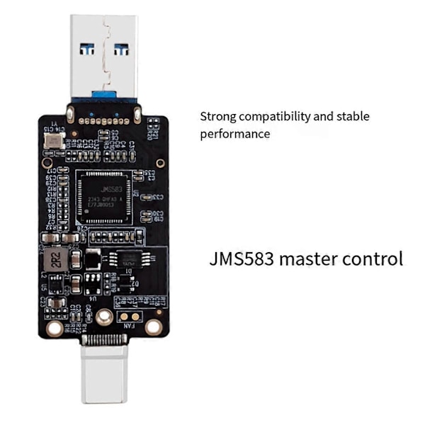 M.2 Till USBA Typ-C HDD-kapsel Adapterkort NVME HDD