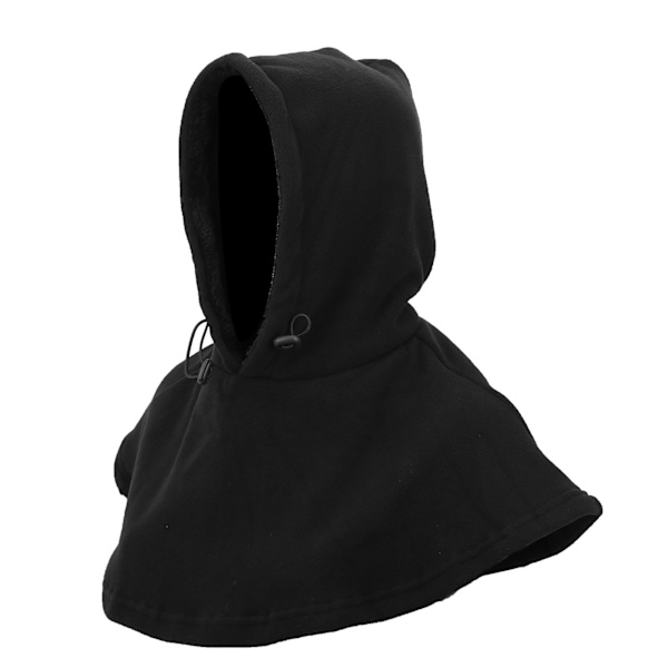 Cykelhuva Balaclava Sjal Mössa Utomhus Ridning Tjock Håll Varm Kalltålig Fleece(svart )