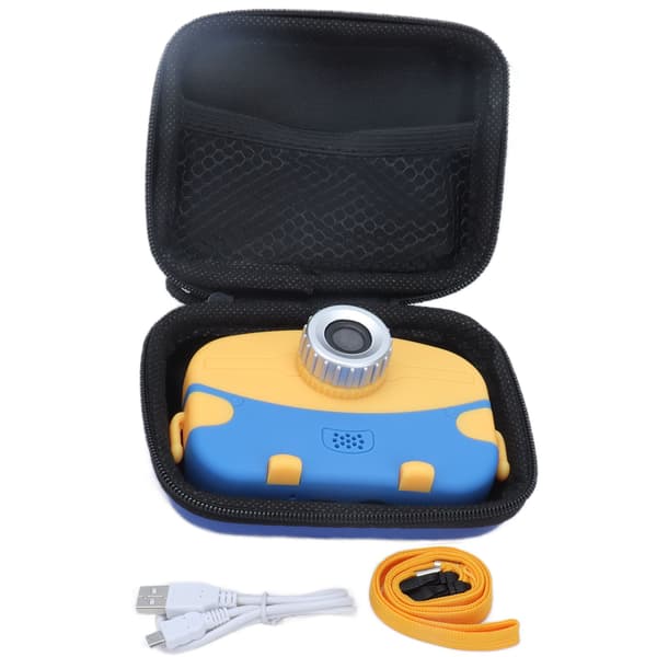 Barnkamera 2 till 3 timmars batteritid USB-laddning Anti-fall Mini Bärbar Digital Barnkamera för Barnpresenter Blå