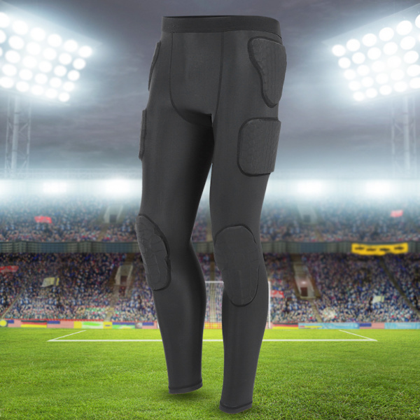 Beskyttelsesutstyr Fotball Anti Knock Bukser Lange bukser Cellular Antikollisjon Fitness Sport Keeper Sport Bukser(L)