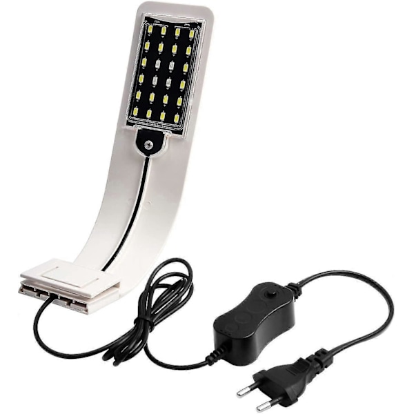 2025 Egnet LED Akvarielys Lampe Clip, Ultratynd Akvarielampe Med Hvidt Og Blåt Lys, 24 LED Akvarielys