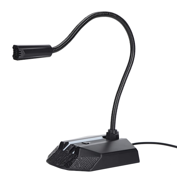 Datormikrofon Svanhalsdesign Allmän typ Mikrofon med färgglad RGB-lampa för inspelningsmöte