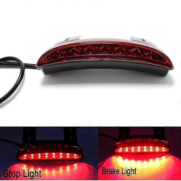 Röd/Rökt Lins Bakre Stopp LED Bakljus Broms För Motorcykel Bobber Chopper Cafe Racer Klar Lins