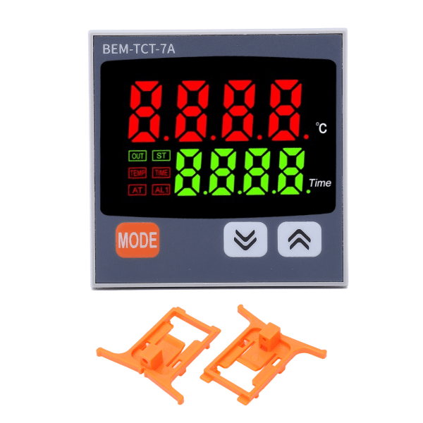 Termostat Tid Digital Display K Type Input Multifunktionel Termostat til Varmepresse Maskine 100‑240V