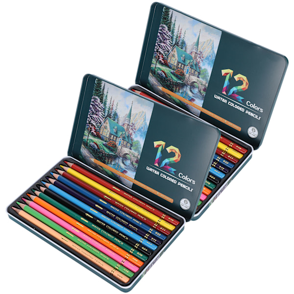12-pack färgade pennor set vattenlöslig kärna 12 färger konst målning ritning graffiti