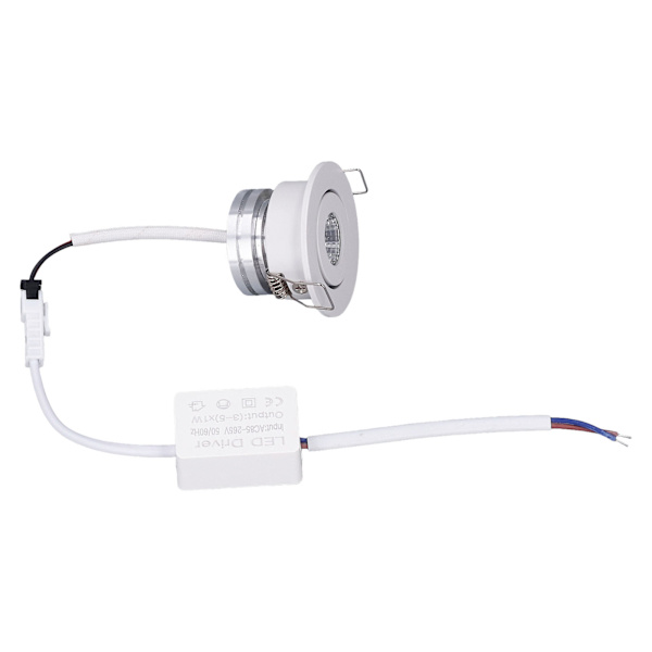 LED Infälld Spot Mini Justerbar Vinkel Aluminium Infälld Taklampa Vit 85‑265V Kall Vit 6000K
