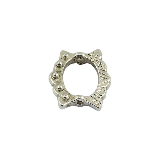 2 x 50 kpl Tiibetiläinen hopea Charms soikea kehys Välihelmet Korut DIY valmistus