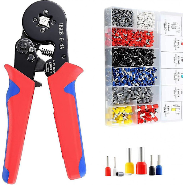 Krimpverktyg, HSC8 6-4 Krimpverktyg, 1200 Elektriska Krympterminaler 0,25-10mm-kabelsko Krimpverktyg, Multipurpose Krimpverktyg