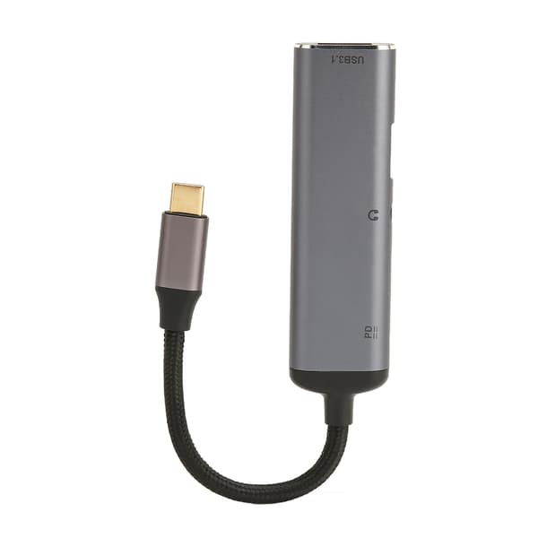 USB C-dokkingstasjon alt-i-ett multifunksjonell adapter Type C til PD100W USB3.1 USB2.0 Type C2.0 3.5 lydhub