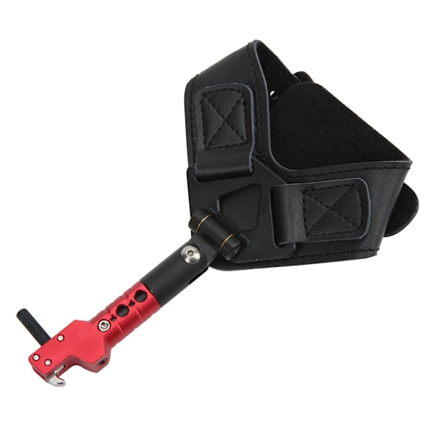 Bågskytte Compound Båge Release Hjälpmedel Trigger Justerbar Båge Release handledsrem Skytte handledsband Spreader Röd