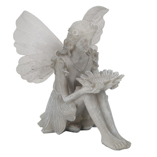 Engel Have Statue Energibesparende Sød Nyd DIY Solcelledrevet Resin Skulptur til Terrasse Plæne Veranda Kunst Dekoration