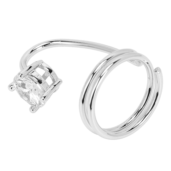 Kvinners fingerneglring Rhinestone fingerneglring dekorasjon for kvinner dame jenter3059 hvitt gull