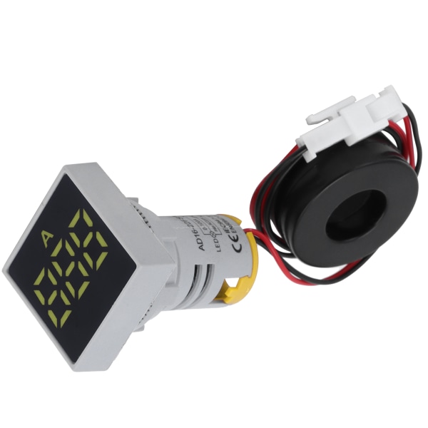 Digital strömmätare matt panel amperemeter signalindikatorlampa AC 220V AD16‑22FSAGul