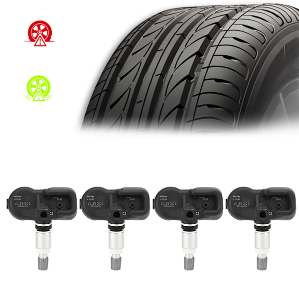 4 stk. TPMS-dekktrykkontrollsensorsett 42607‑0E020 Passer til Toyota Tacoma