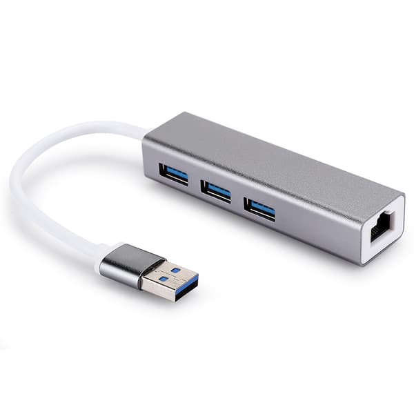DM HE83 Aluminiumlegering Kablet Netværkskort 100M USB 3.0 HUB Adapter USB til RJ45