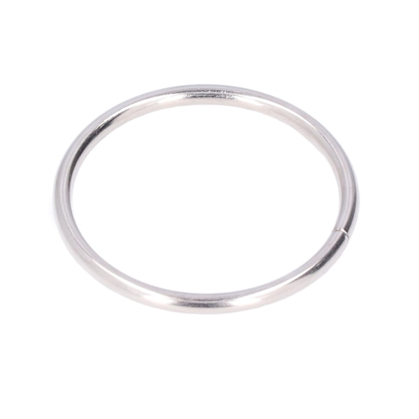 50 st metallringar i järnmaterial, hållbara, robusta, multifunktionella, blanka, färgglada metall-O-ringar för väskor, kläder, silver, 38 x 3 mm