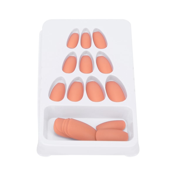 24 STK falske negler Lang trykk Full deksel Fake Color Art Nails for DIY Nail Art SalonF128