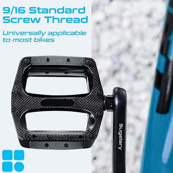 Holdbare skridsikre mountainbikepedaler med bred platform - Universal 9/16 cykeltilbehør
