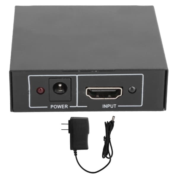 HD Multimedia Interface 1 til 2 fordeler 4K x 2K omformer videosplitter US-plugg 100‑240V Svart