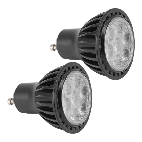 2 stk. GU10-spotlightpære 3000K 7W varm hvitt LED-pæreerstatning for disk 110-240V