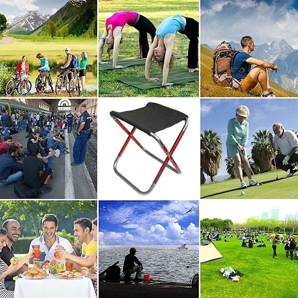 Sammenklappelig Cloud Camping Skammel - Mini Foldbar Udendørs Stol - Bærbar Stol - Letvægt - til Fiskeri, Camping, Rejser, Vandring, Strand, Grill (Small)