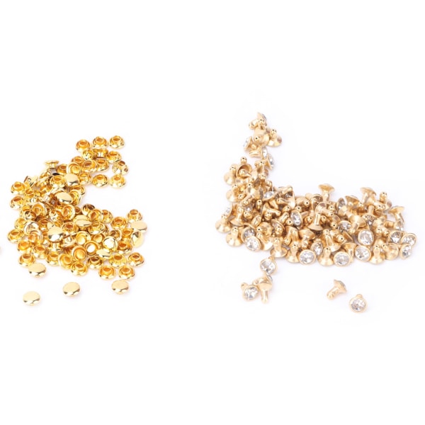 Kangas Crystal Inlay Rapid 7 mm niitit täplät cap DIY-nahka-askartelukoristeluun (nro 4)