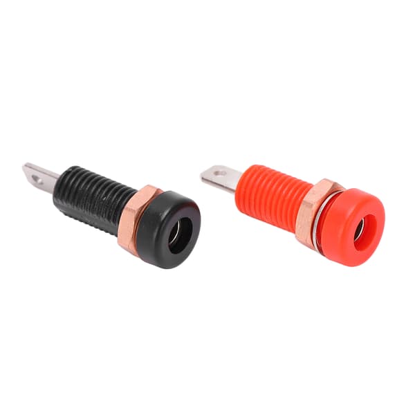 10 stk. bananstik messingmateriale 4 mm/0,2 tommer hul isolationsmodstand Maks. 24A stikforbindelse hun 30V‑60V