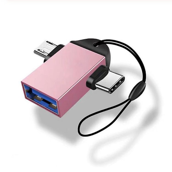 Rosa USB 3.0 till SATA III-adapter för 3,5\" och 2,5\" HDD/SSD med 12V-adapter