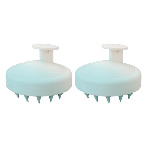 2 st hårbottenmassager förbättrar blodcirkulationen exfolierande silikon hårbottenmassager schampoborste hårbottenrengörare blå
