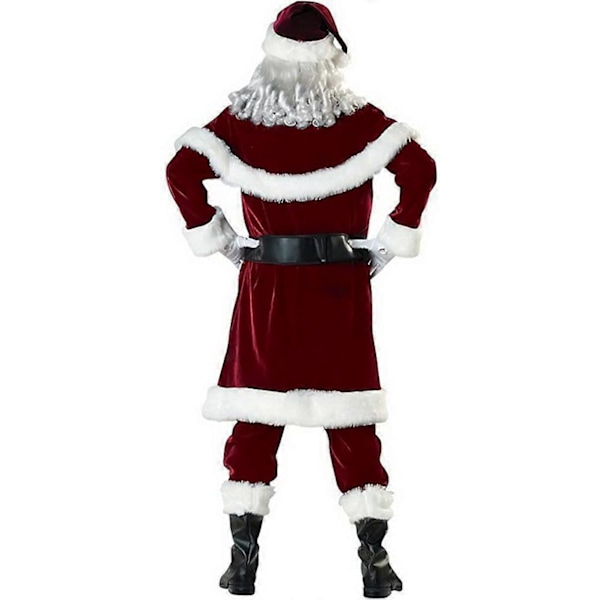 8-delad Jultomtedräkt Jul Tomtedräkt Plus Size FR M-5XL