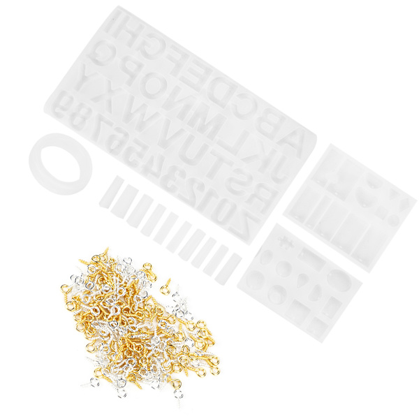 214 st/set örhänge berlock gjutform kit silikon gjutformar set DIY smycken hantverk tillbehör83056