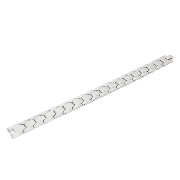 Armband Avtagbar Justerbar Hexagonal Flerpunkts Magnetterapi Herrarmband Silver