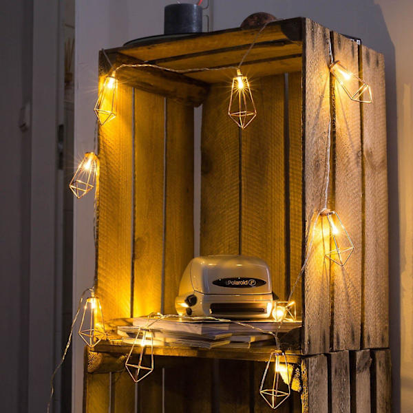 Geometrisk LED-ljusgirland - 3 meter total längd med 20 lysdioder - Dekorativ lampa