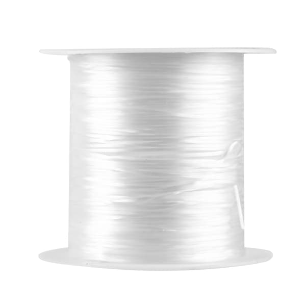 5 ruller krystal line perler snor tråd smykke materiale elastisk tråd til smykker DIY (hvid)