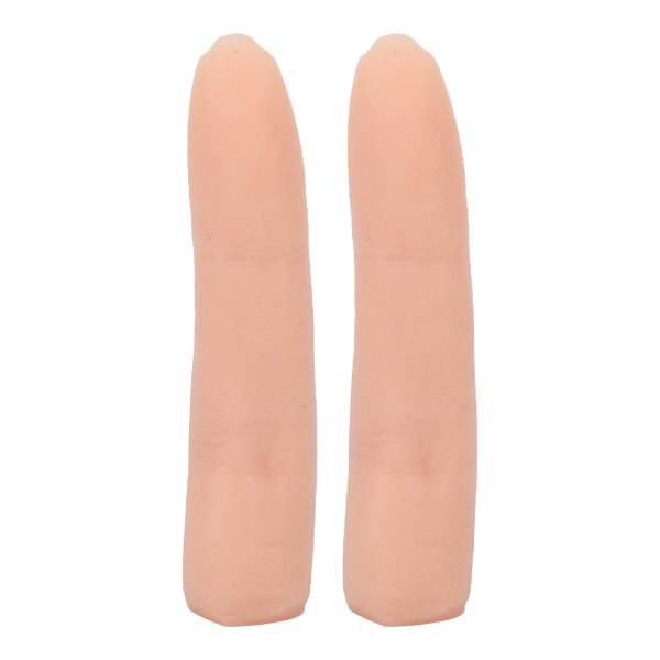 Negletræningsfinger bøjelig fleksibel silikoneøvelsesfingermodel til tatovering Akupunkturøvelse 2 stk. Lys farve