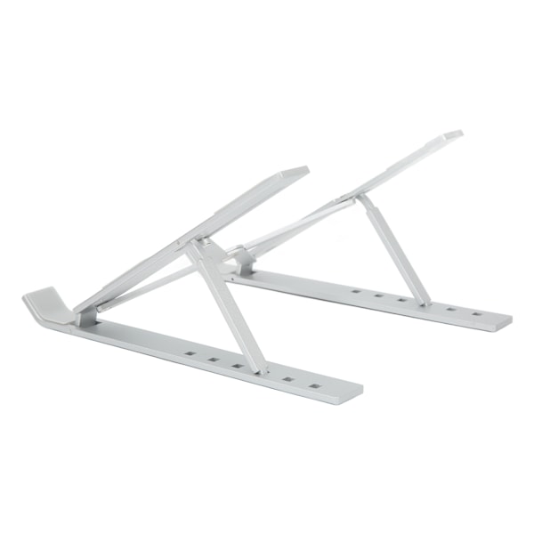 Bærbar computer stand sølv aluminiumlegering foldbar justerbar hul design skridsikker bærbar computer holder til hjem skole kontor