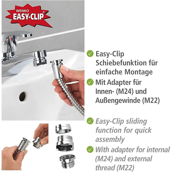 Handdusch Kompatibel med Kran, Handdusch för Handfat, 150 cm