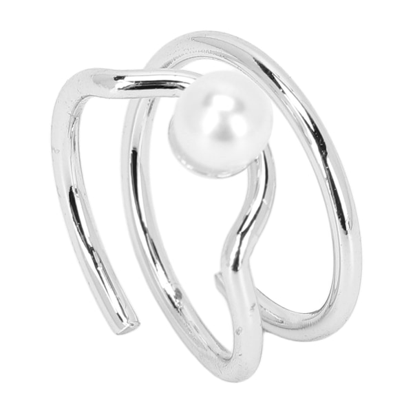 Pearl Finger Nail Knuckle Ringer Stilige og enkle kobber fingertuppsmykker for kvinner jenter3052 Hvitt gull