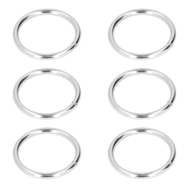 50 stk metallringer - robuste, holdbare, rustfrie, utsøkte, brede bruksområder - metall O-ringer for klær, vesker, ryggsekker - sølv