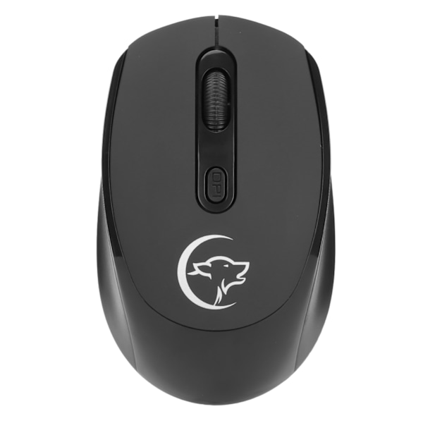 Trådløs mus bærbar 2.4G trådløs 4 knapper ergonomisk design plug and play mus sort