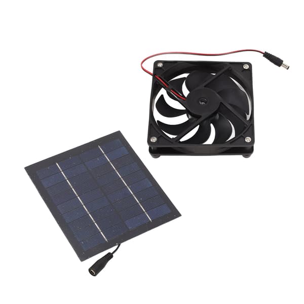 Solpanelventilatorsæt 50W drevet bærbart til drivhuse, skure, hønsehuse, kæledyrshuse, vinduesudsugning