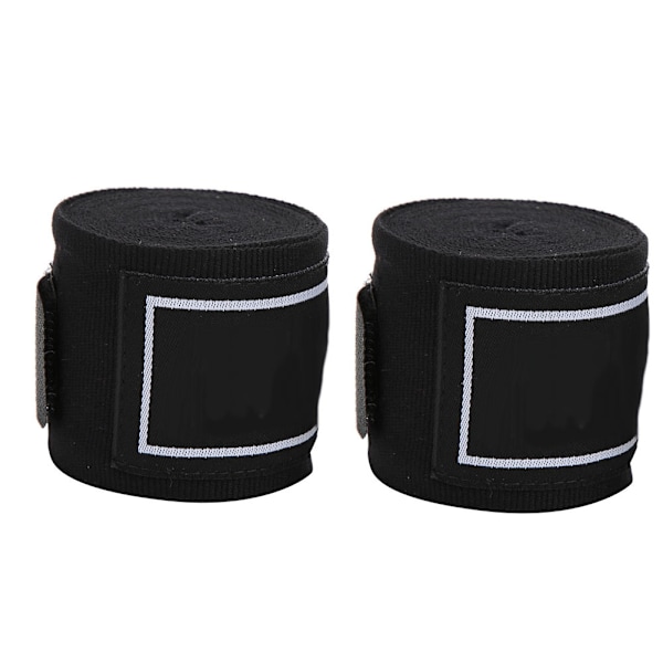 1 par BN elastisk boxningsfixeringsbälte Sanda Muay Thai handlindor handledsskydd sport skyddsutrustning svart