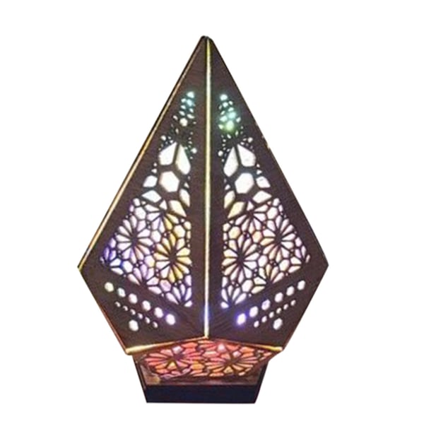 Golvlampa Bohemian Style USB Trä Golvlampa Modern Geometrisk Ljus för Vardagsrum Sovrum