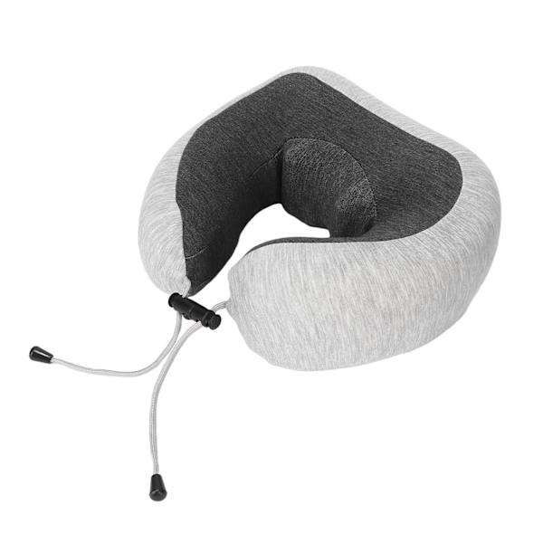 Elektrisk nackmassager multifunktionell uppladdningsbar U-formad minnesskum knådande vibrationskudde med värmeandningsbar svart
