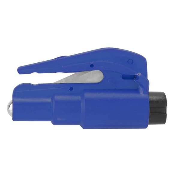 Multifunktionel Mini Bilrudehammer Nødhammer Flugtværktøj (Blå)