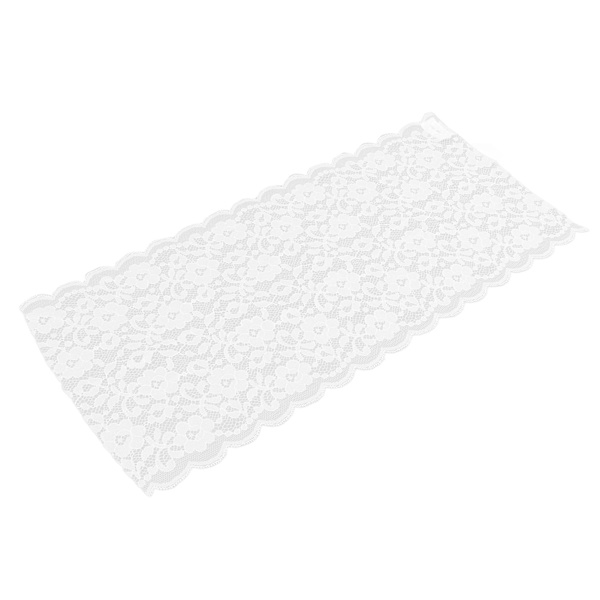 Blonderstoff 7,87 Zoll breit 10 Yard lang Exquisite breite Anwendung Spitzband für Hochzeiten Partys Weiß