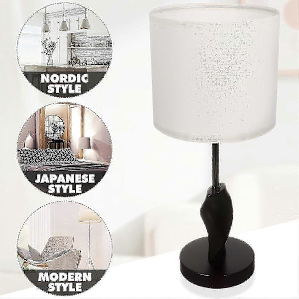 Beige Trumlampskärmar, Vita Linne Lampskärmar Demonterbara Lampskärmar för Vardagsrum Kök Kontor Arbetsrum Sovrum