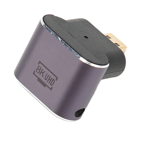HD Hun til Micro HD Adapter Aluminiumlegering Plug and Play 8K Understøttet Micro HD til HD Konverter til Bærbar Desktop