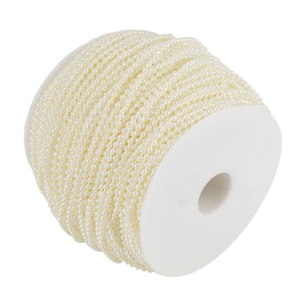 100 m/rulle Imitationspärlor Tråd Pärlband DIY Bröllopsdekoration 2,5 mm (beige)
